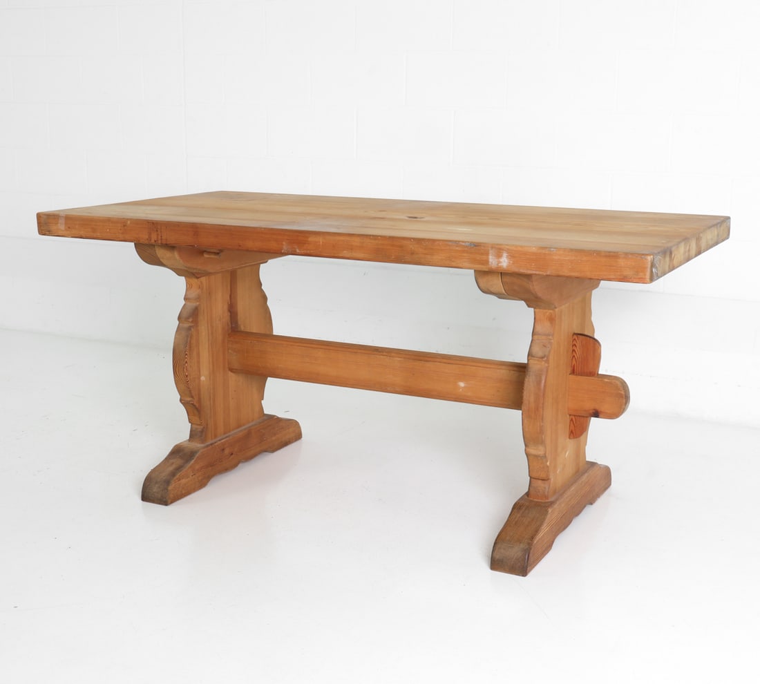 ATTR. KROGENAES NORWEGIAN PINE DINING TABLE - 2