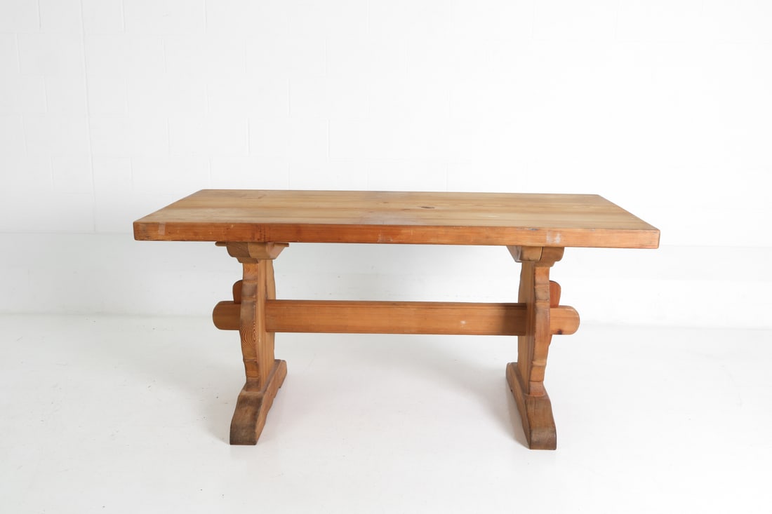 ATTR. KROGENAES NORWEGIAN PINE DINING TABLE - 3