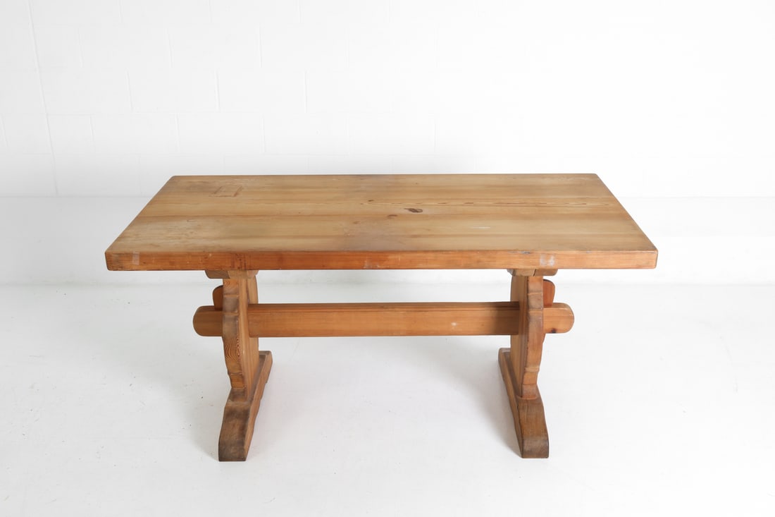 ATTR. KROGENAES NORWEGIAN PINE DINING TABLE - 4