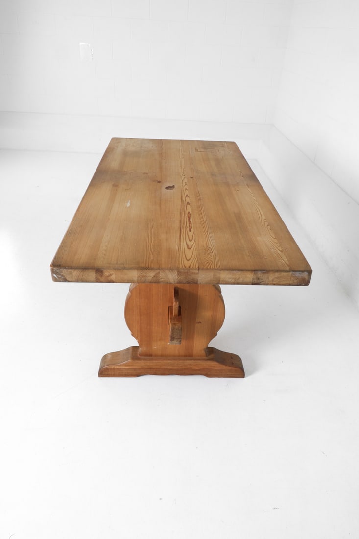 ATTR. KROGENAES NORWEGIAN PINE DINING TABLE - 5