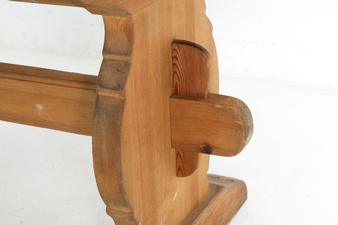 ATTR. KROGENAES NORWEGIAN PINE DINING TABLE - 7