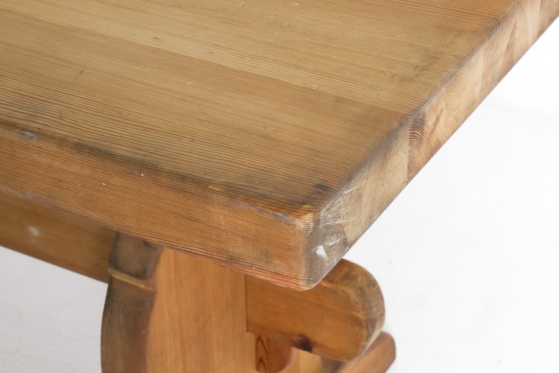 ATTR. KROGENAES NORWEGIAN PINE DINING TABLE - 8