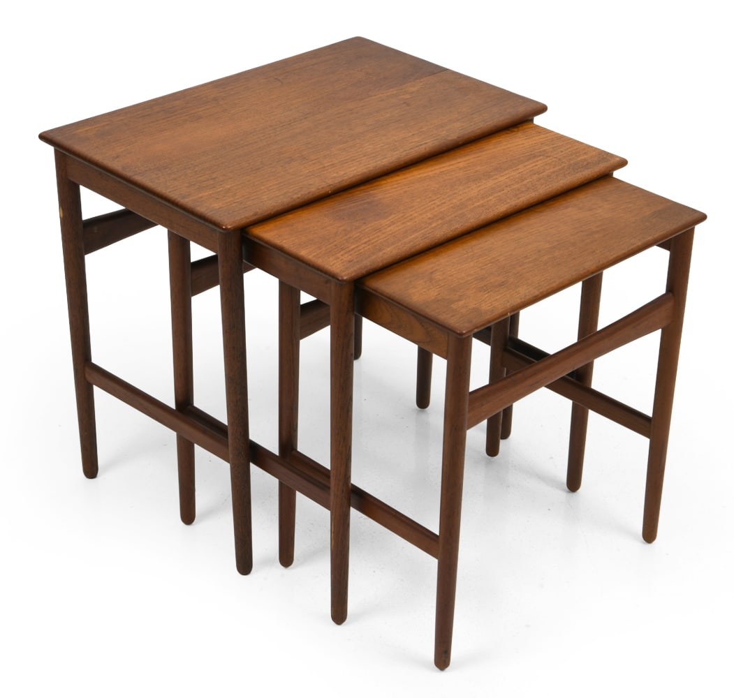 HANS WEGNER ILLUMS BOLIGHUS TEAK NESTING TABLES (1 of 16)