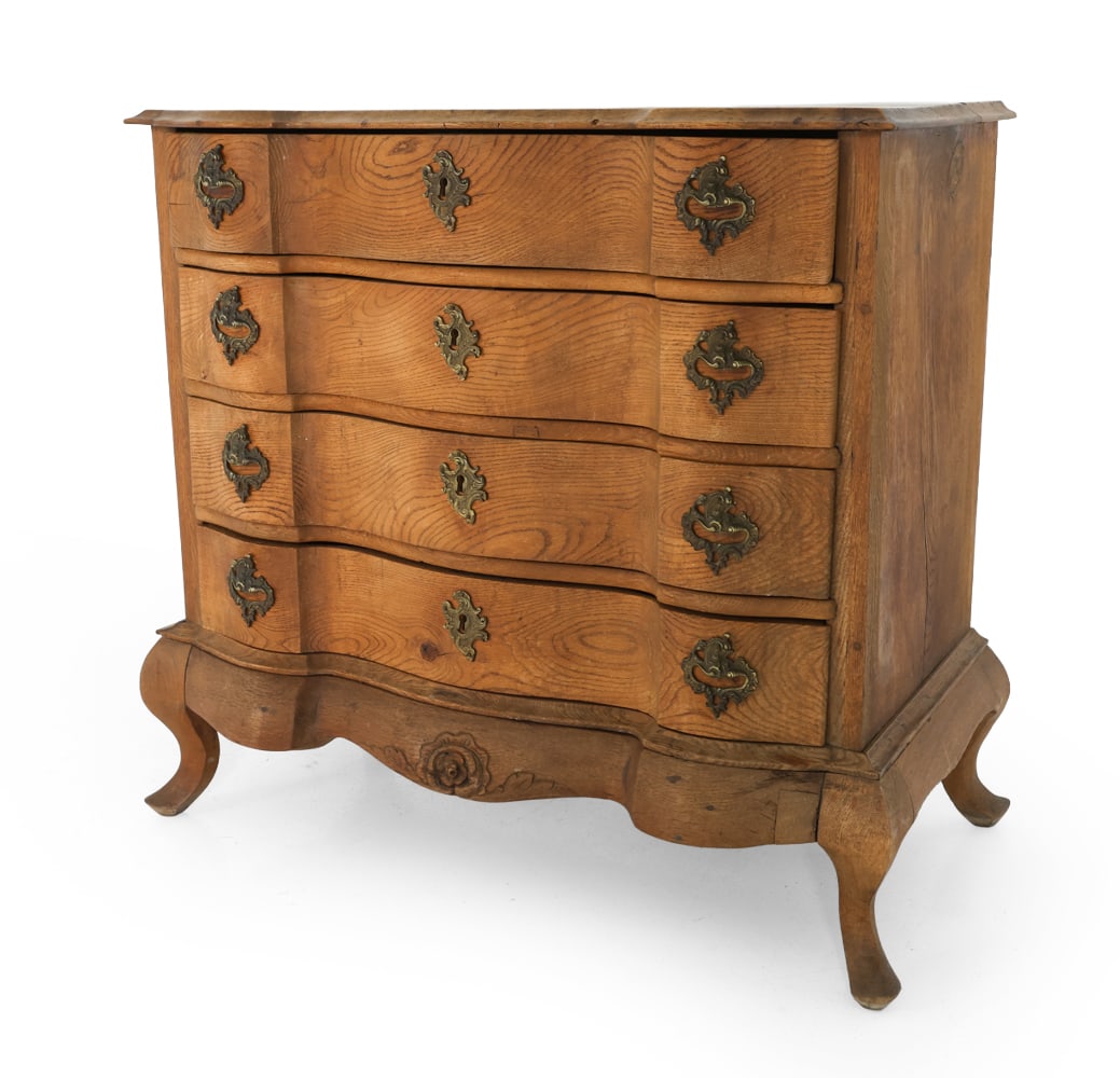 ANTIQUE BAROQUE STYLE OAK CHEST OF DRAWERS (1 of 20)
