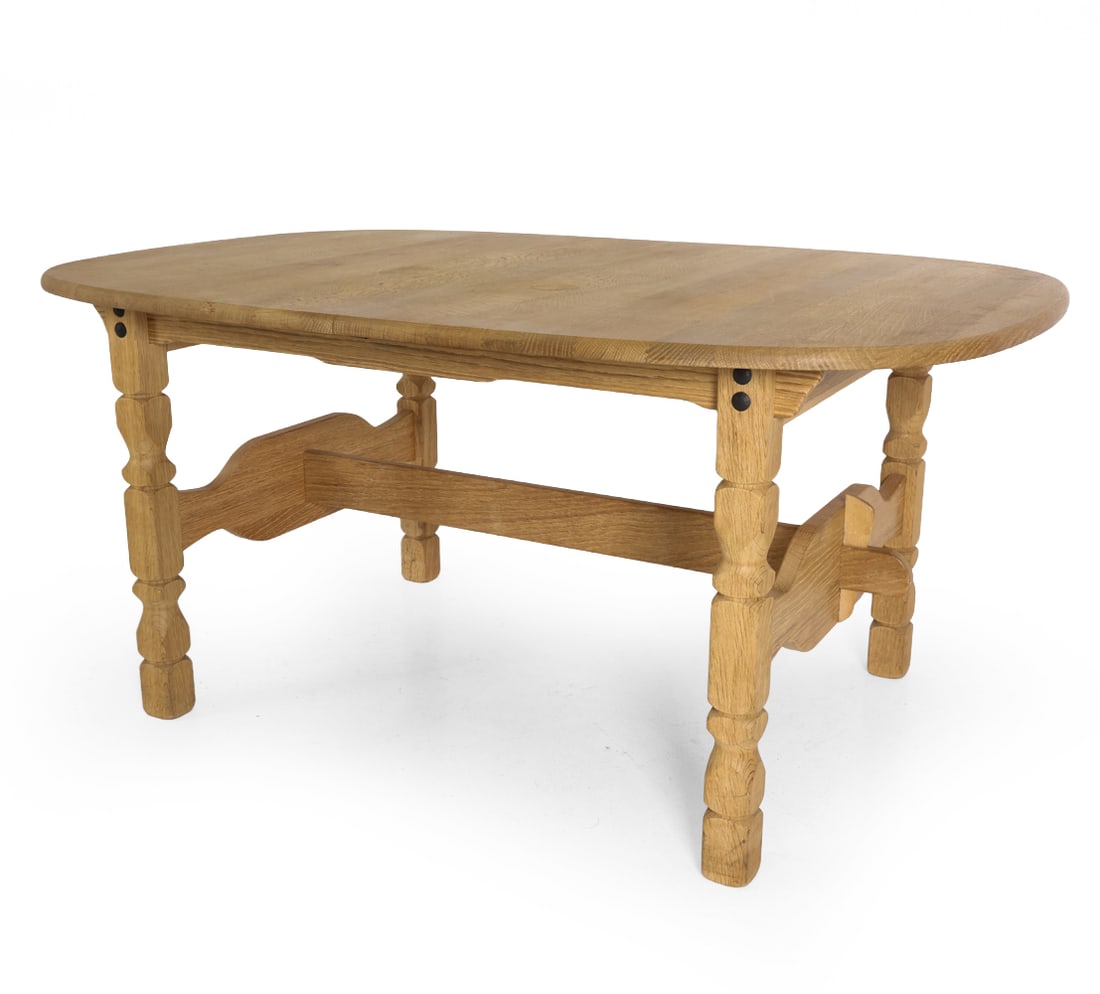STYLE OF KJAERNULF DANISH OAK DINING TABLE 1970S (1 of 14)