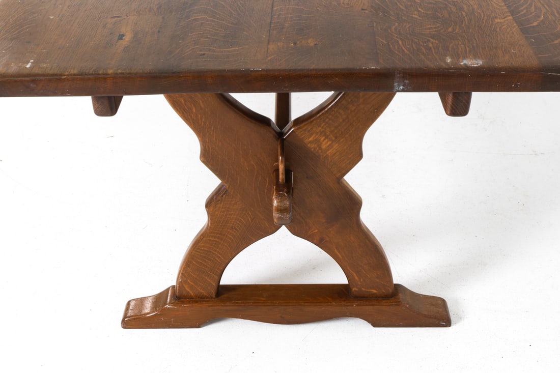 DANISH OAK EXPANDING DINING TABLE - 12