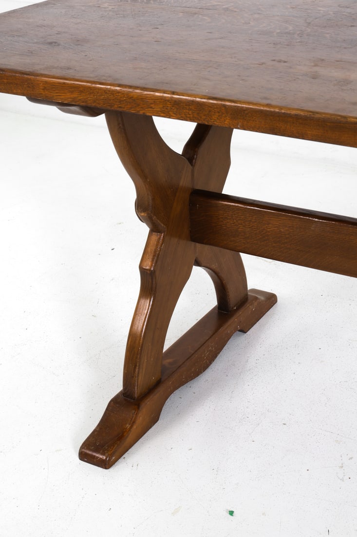 DANISH OAK EXPANDING DINING TABLE - 13