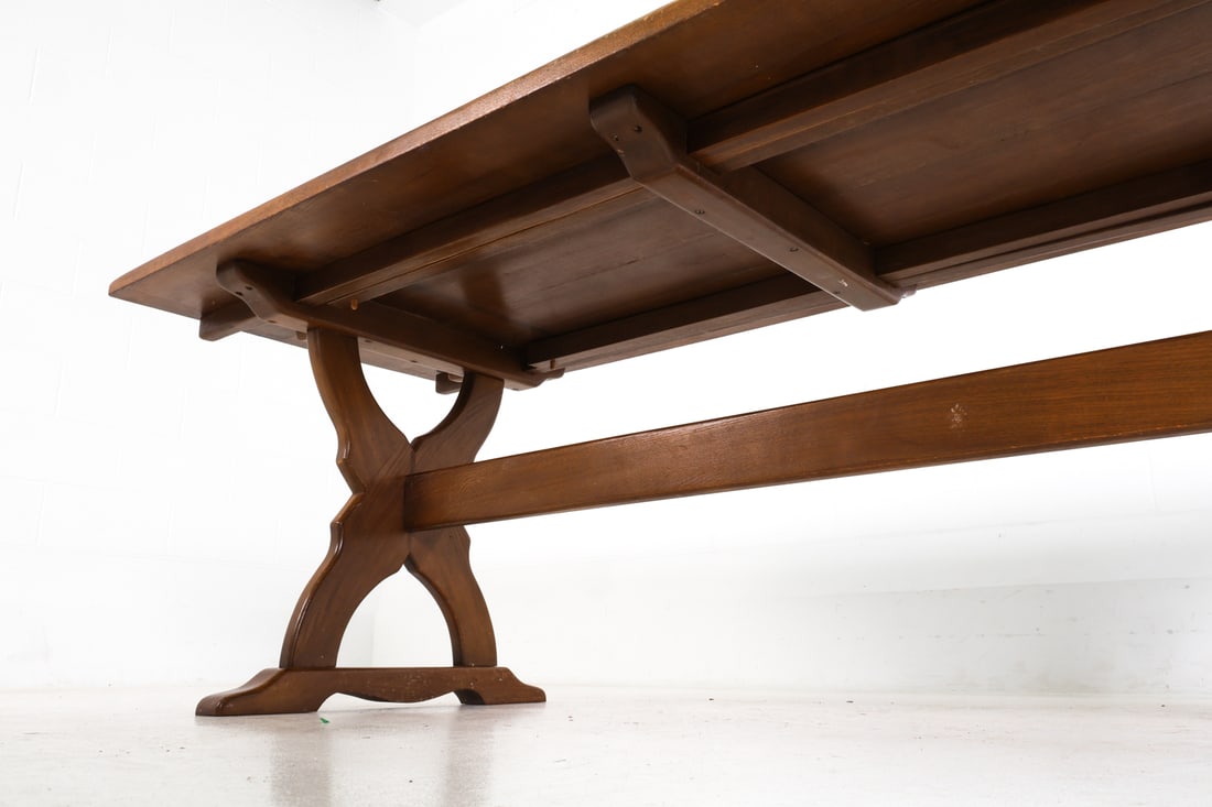 DANISH OAK EXPANDING DINING TABLE - 16