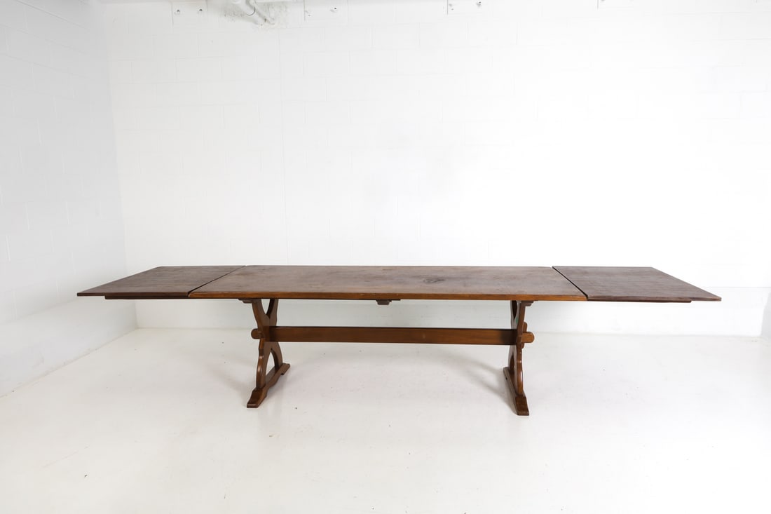 DANISH OAK EXPANDING DINING TABLE - 4