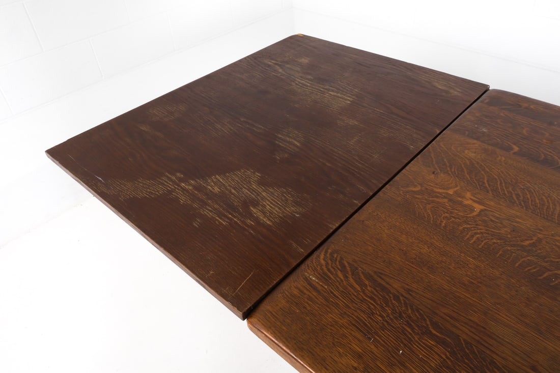 DANISH OAK EXPANDING DINING TABLE - 8