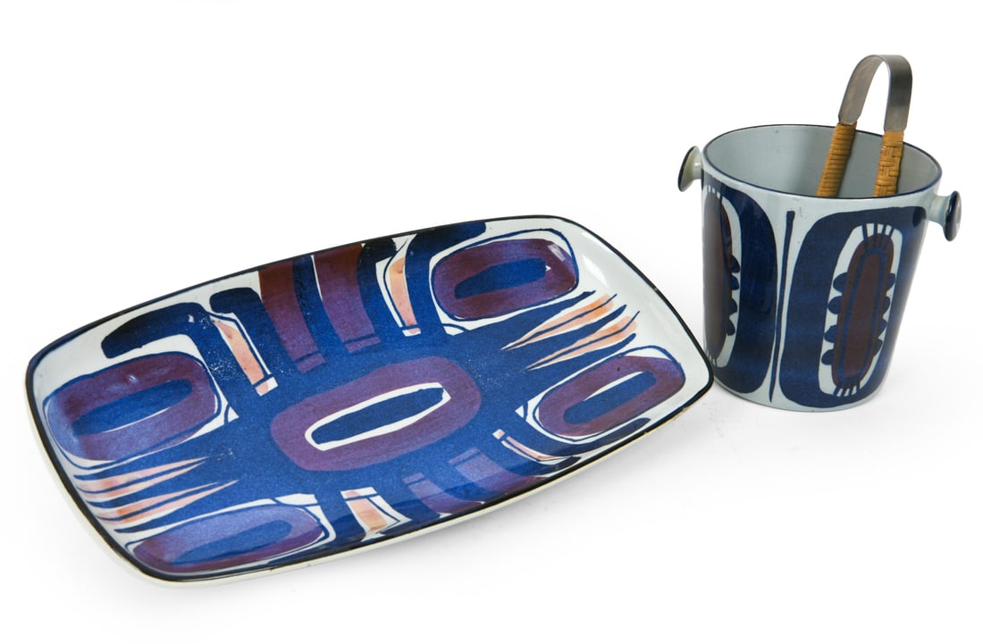 INGE-LISE KOEFOED FOR ROYAL COPENHAGEN CERAMICS: Marked on undersides. Dimensions: (Tray) H 1.5" x W 11.75" x D 6" DA_7