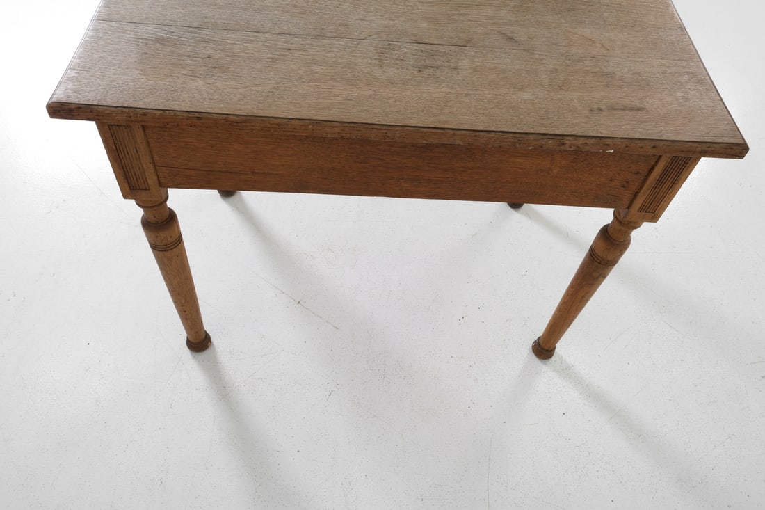 ANTIQUE OAK DESK - 12