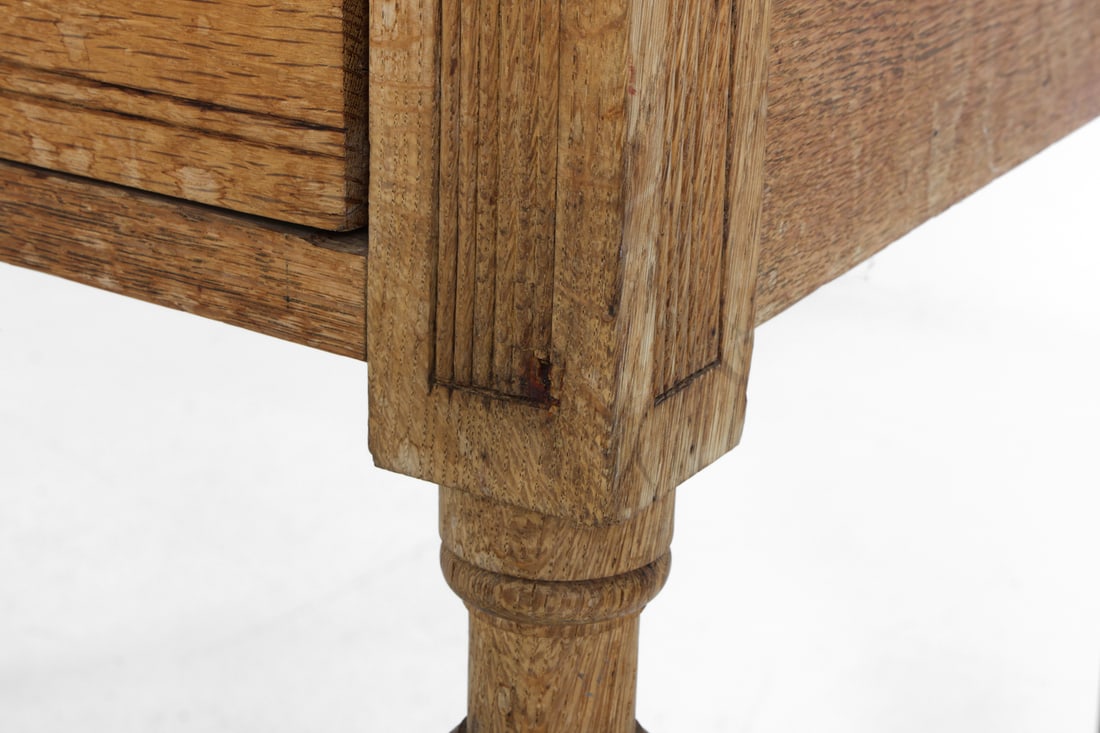 ANTIQUE OAK DESK - 14