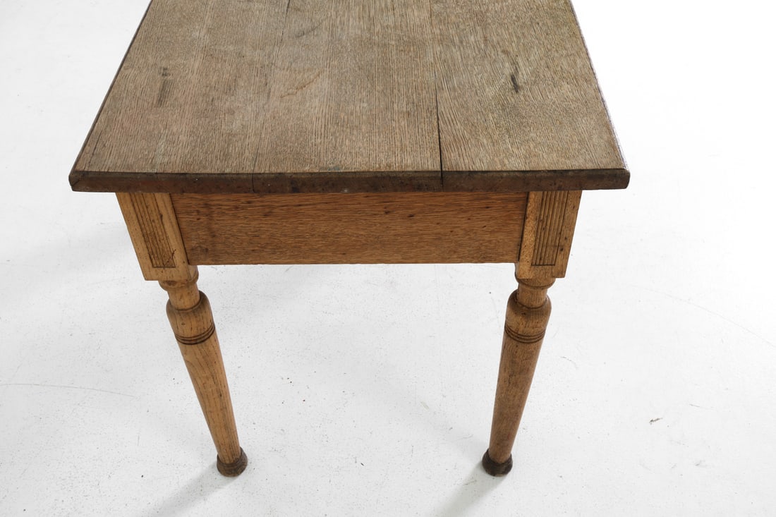 ANTIQUE OAK DESK - 7