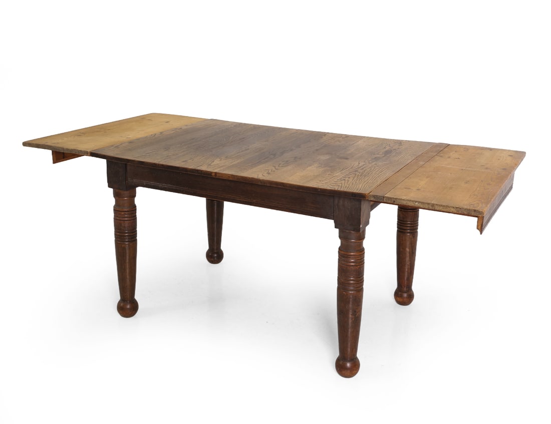 ANTIQUE OAK EXTENSION DINING TABLE (1 of 20)
