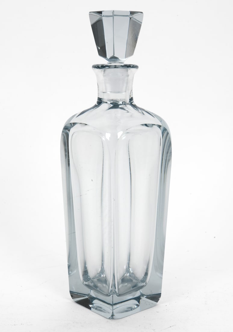 STROMBERGSHYTTAN SWEDISH GLASS DECANTER: Signed and numbered on underside. Dimensions: H 11.5" x W 3.25" x D 3.25" DA_13