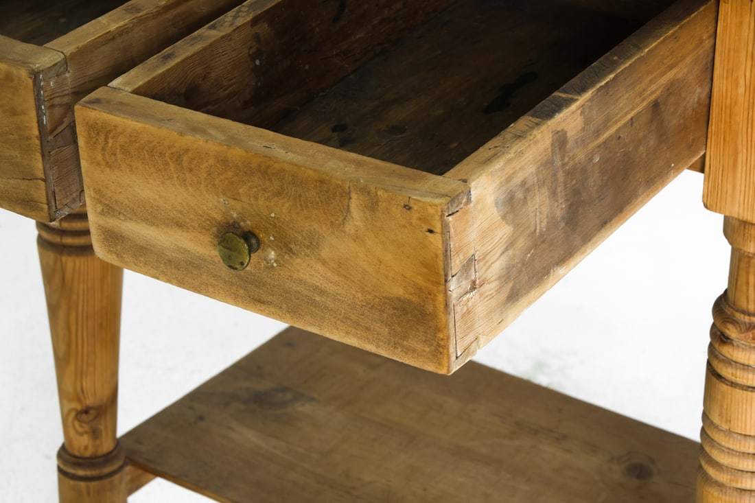 SWEDISH PINE NIGHTSTAND SIDE TABLE - 10