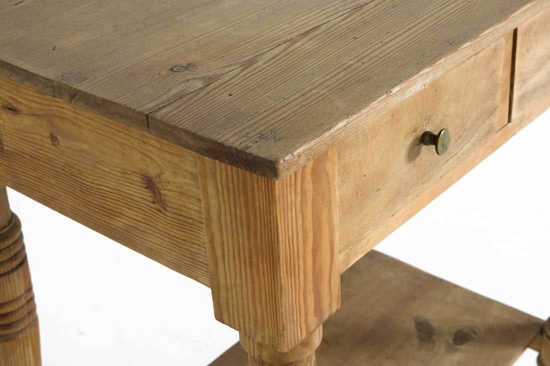 SWEDISH PINE NIGHTSTAND SIDE TABLE - 8