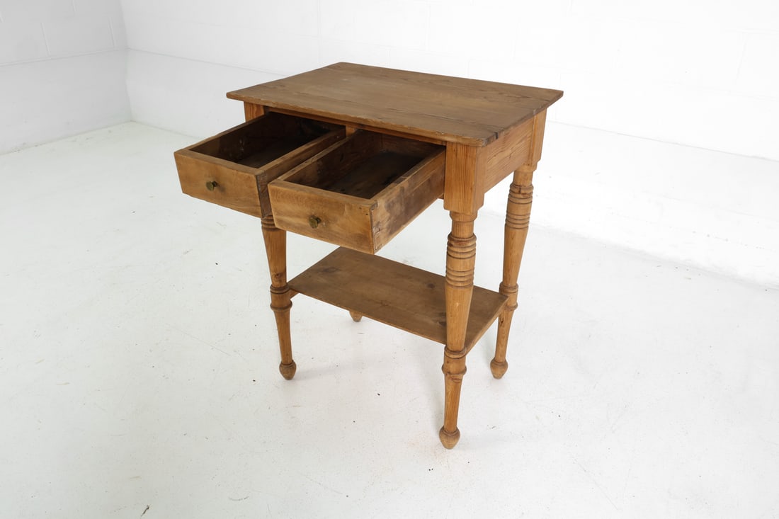 SWEDISH PINE NIGHTSTAND SIDE TABLE - 9