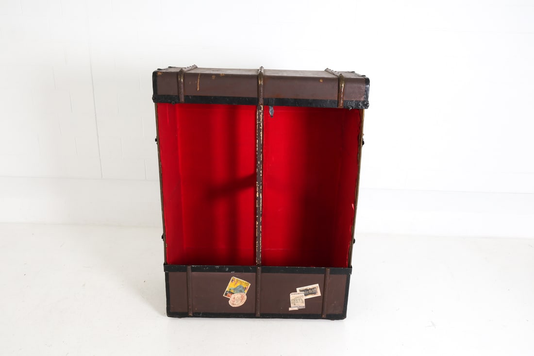 ANTIQUE WARDROBE TRUNK - 4