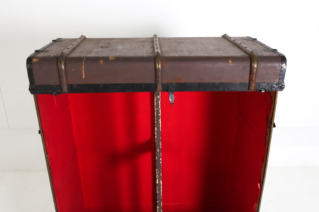 ANTIQUE WARDROBE TRUNK - 5