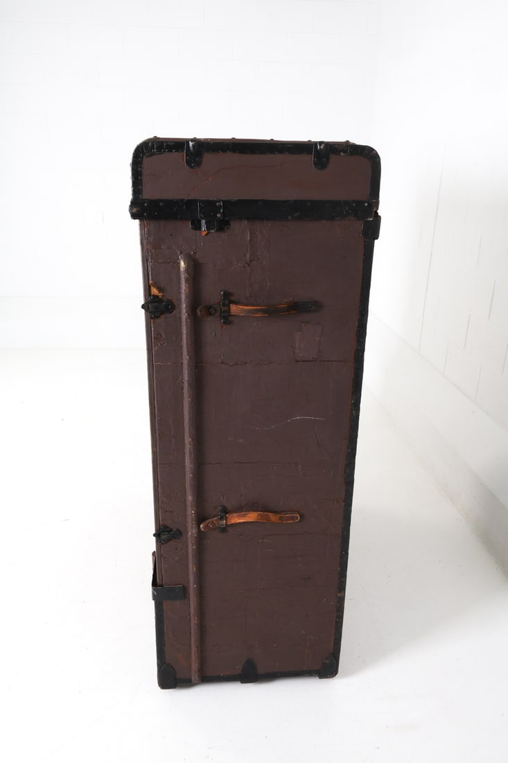 ANTIQUE WARDROBE TRUNK - 7