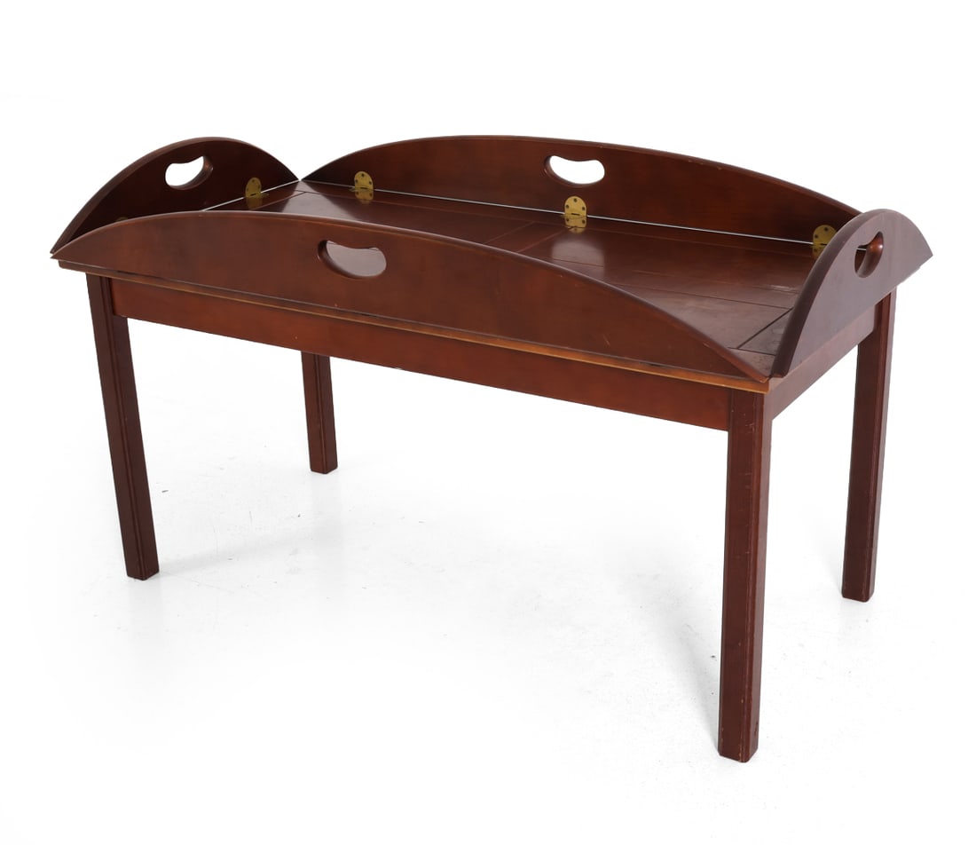 MAHOGANY TRAY TOP COFFEE TABLE (1 of 17)