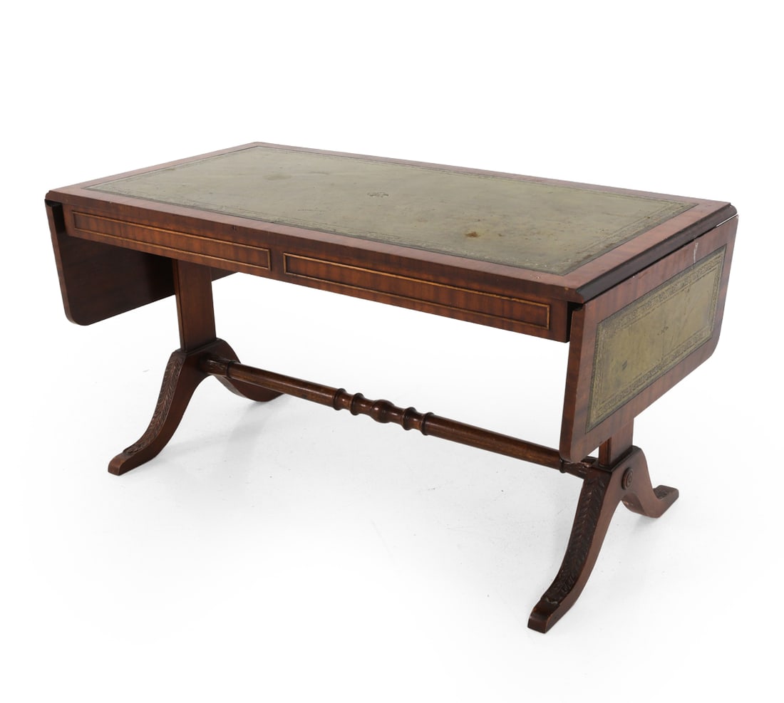 BEVAN FUNNELL MAHOGANY & LEATHER COFFEE TABLE (1 of 15)