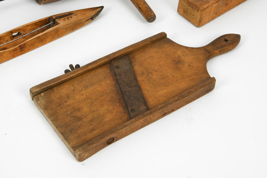 ANTIQUE PINE WORKBENCH TOOLS GROUPING - 4