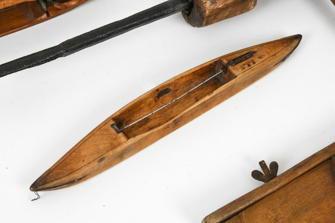 ANTIQUE PINE WORKBENCH TOOLS GROUPING - 5