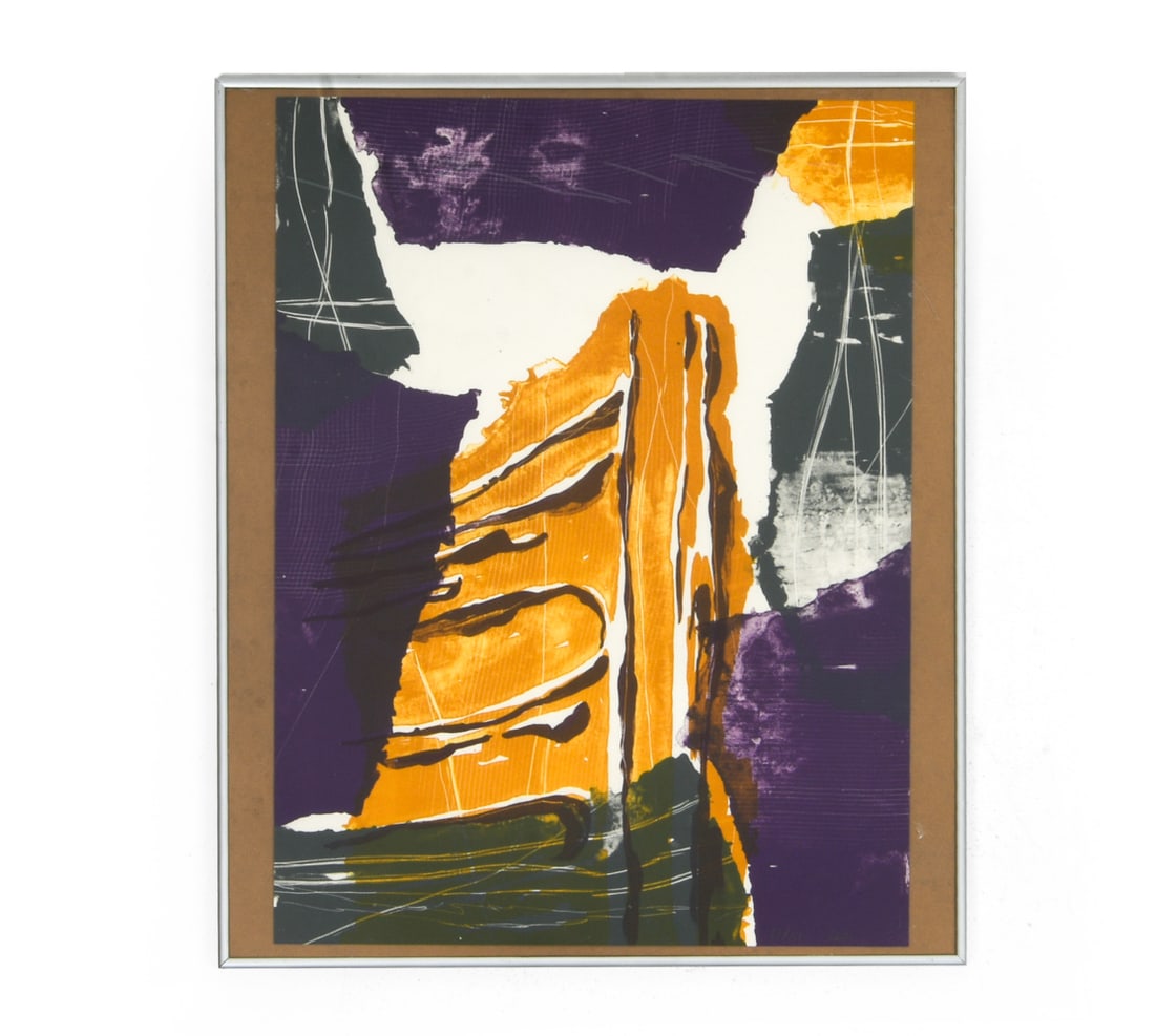 ADAM SAKS (B. 1974) ABSTRACT WOODCUT PRINT (1 of 4)