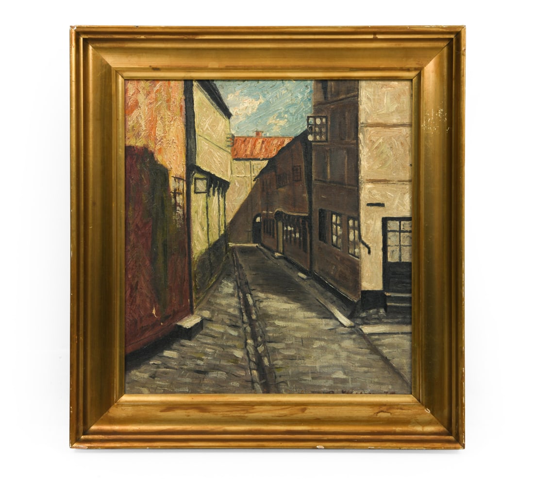 DANISH STREET SCENE O/C PAINTING (1 of 5)