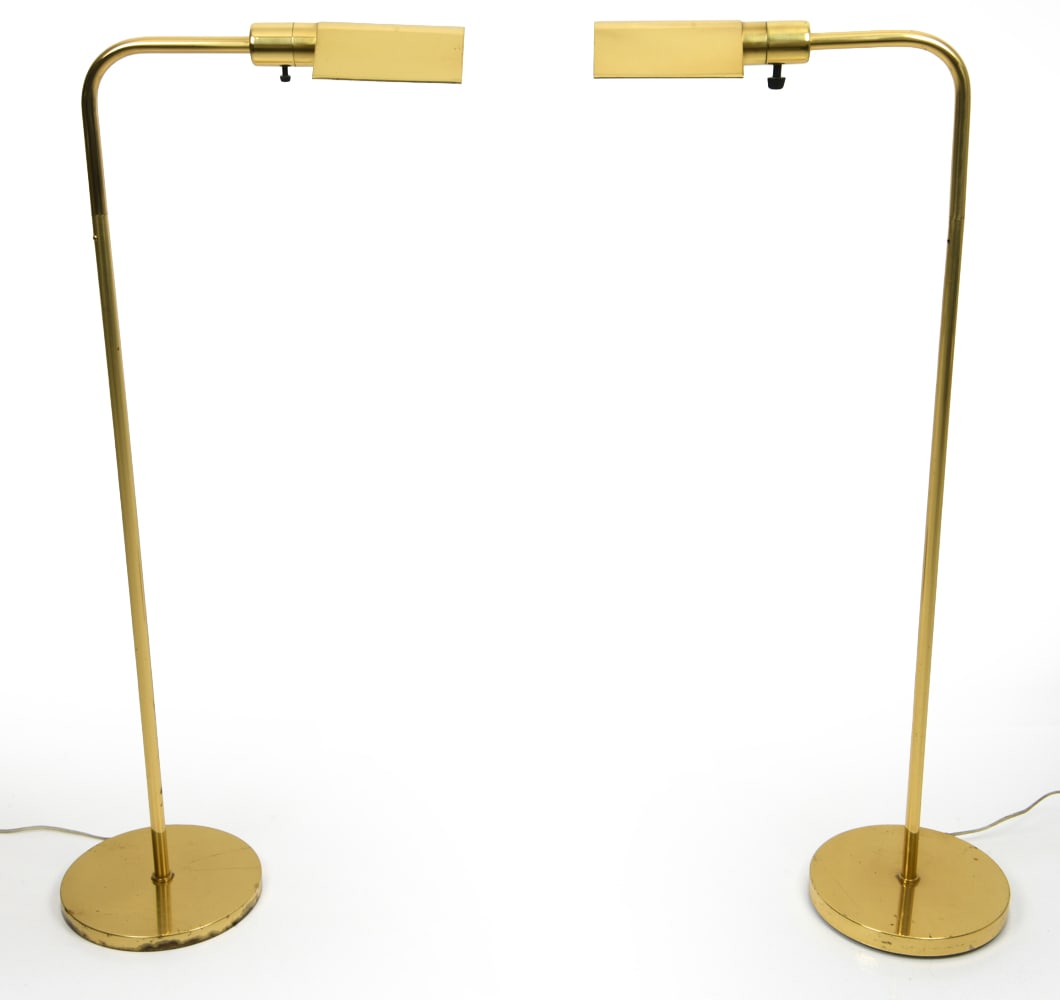 PAIR METALARTE FOR GEORGE HANSEN BRASS FLOOR LAMPS (1 of 12)