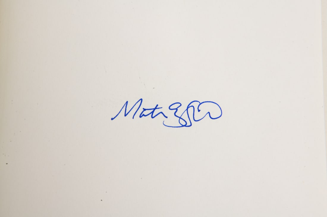 GROUPING SIGNED FIRST EDITION LEATHER BOUND BOOKS - 16
