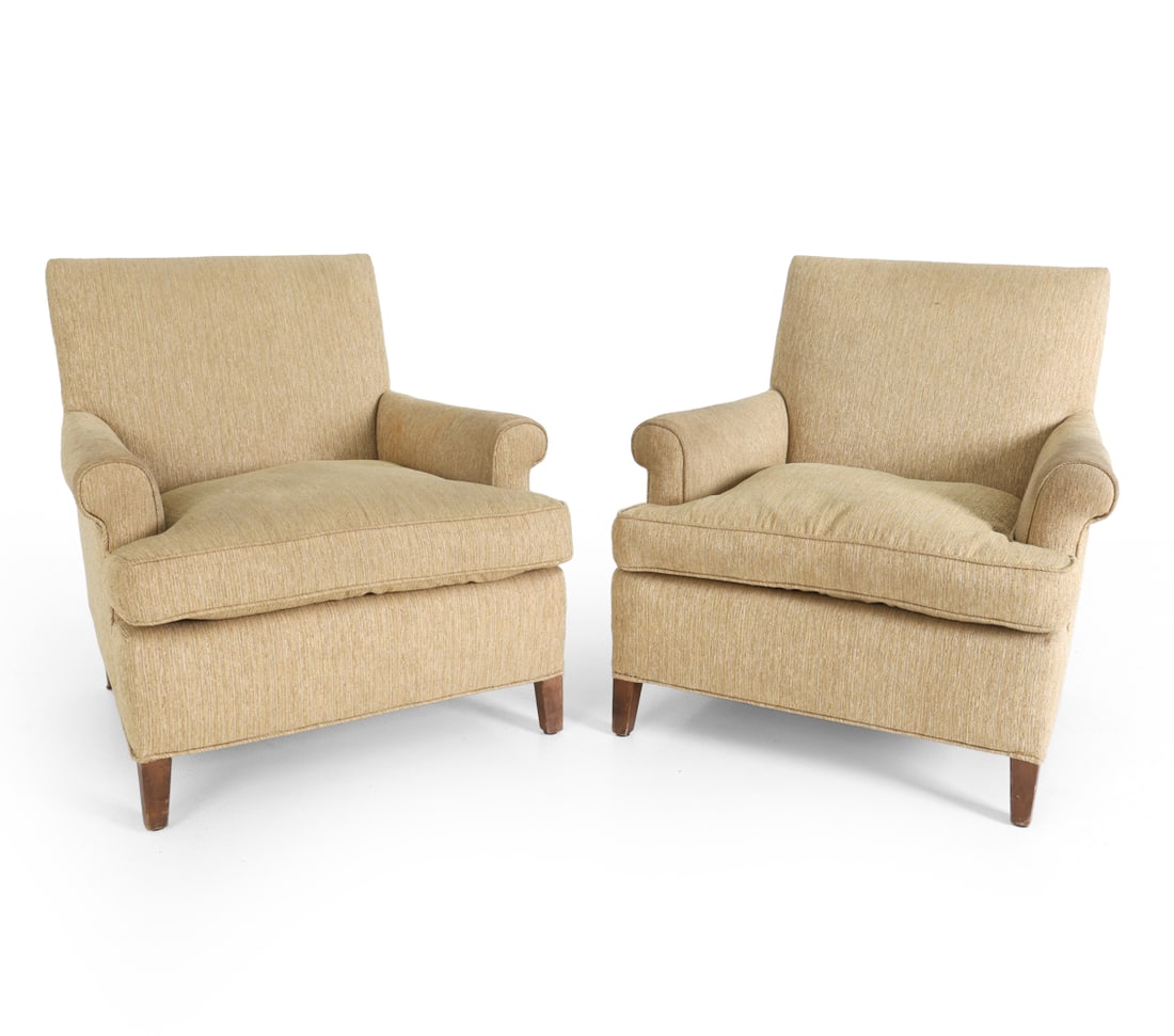 PAIR OF BAKER STYLE LOUNGE CHAIRS (1 of 17)