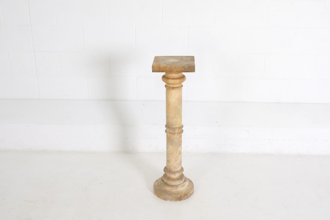 ALABASTER COLUMN PEDESTAL - 4