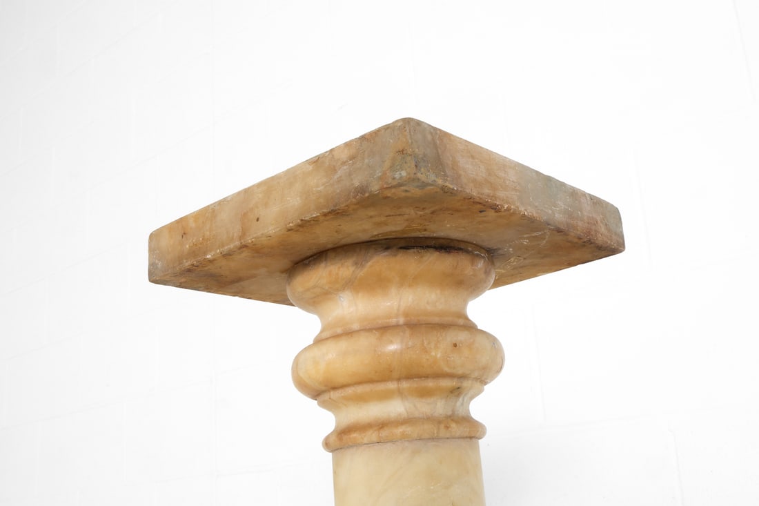 ALABASTER COLUMN PEDESTAL - 8