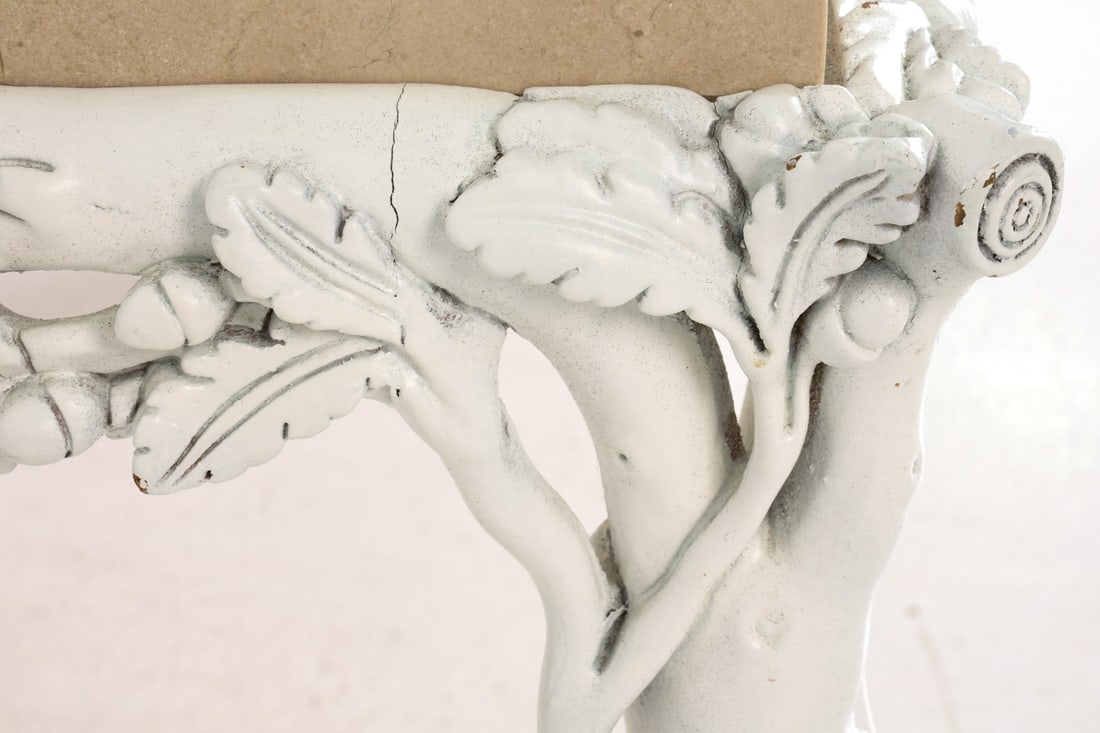 ROCOCO STYLE MARBLE TOP COFFEE TABLE - 13