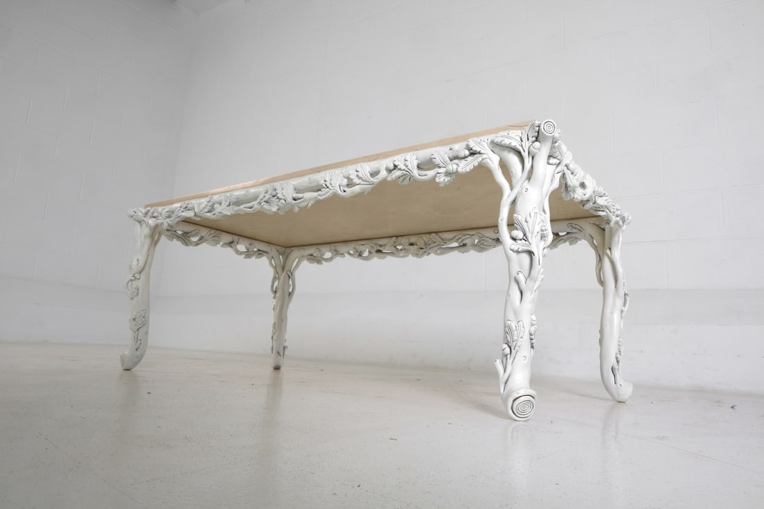 ROCOCO STYLE MARBLE TOP COFFEE TABLE - 15