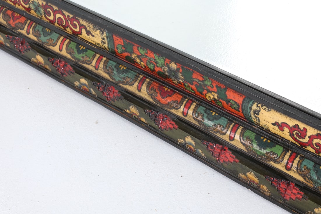 TIBETAN POLYCHROME MIRROR - 4