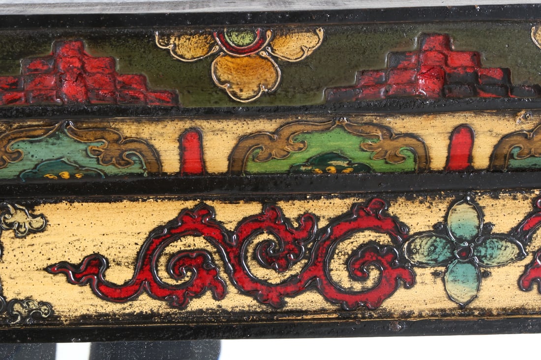 TIBETAN POLYCHROME MIRROR - 8