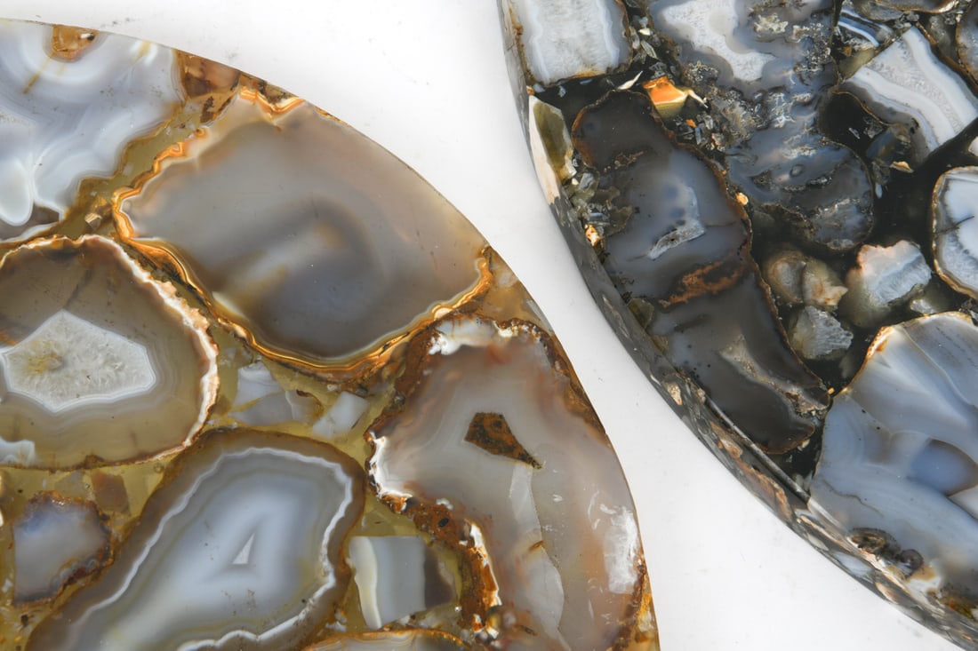 ROUND AGATE STONE TABLE TOPS - 4