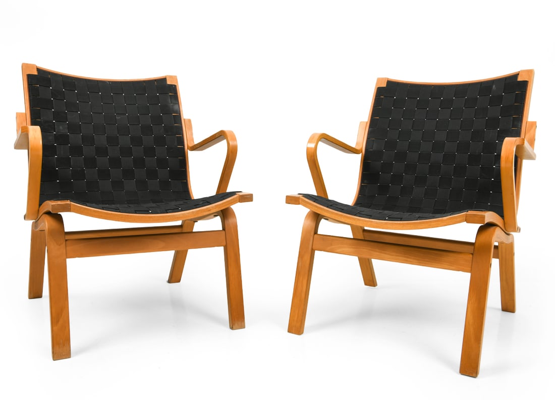PAIR ATTR. FINN OSTERGAARD DANISH LOUNGE CHAIRS (1 of 11)