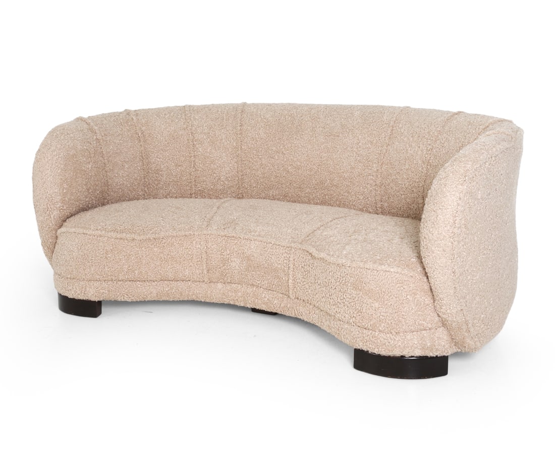 VIGGO BOESEN FOR SLAGELSE DANISH BANANA SOFA 1940S (1 of 16)