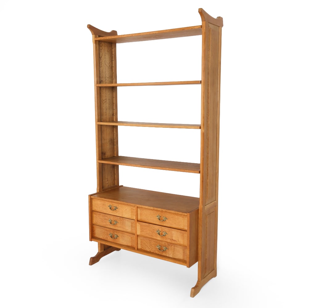 MANNER OF KJAERNULF DANISH OAK BOOKCASE WALL UNIT (1 of 15)