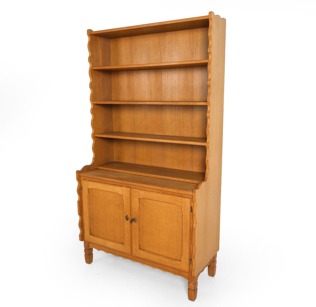 STYLE OF KJAERNULF OAK SECRETARY BOOKCASE C. 1970S (1 of 20)