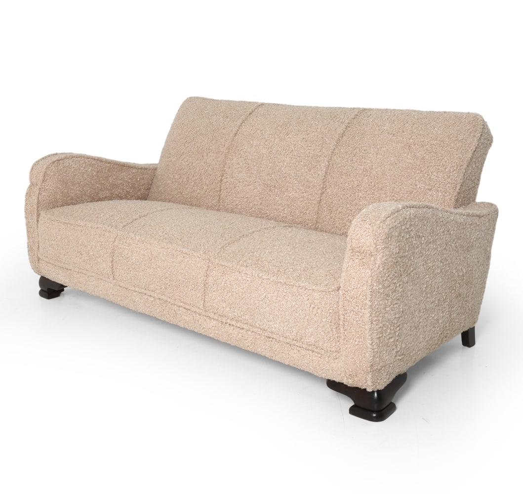 DANISH ART DECO STYLE BOUCLE SOFA C. 1940S (1 of 16)
