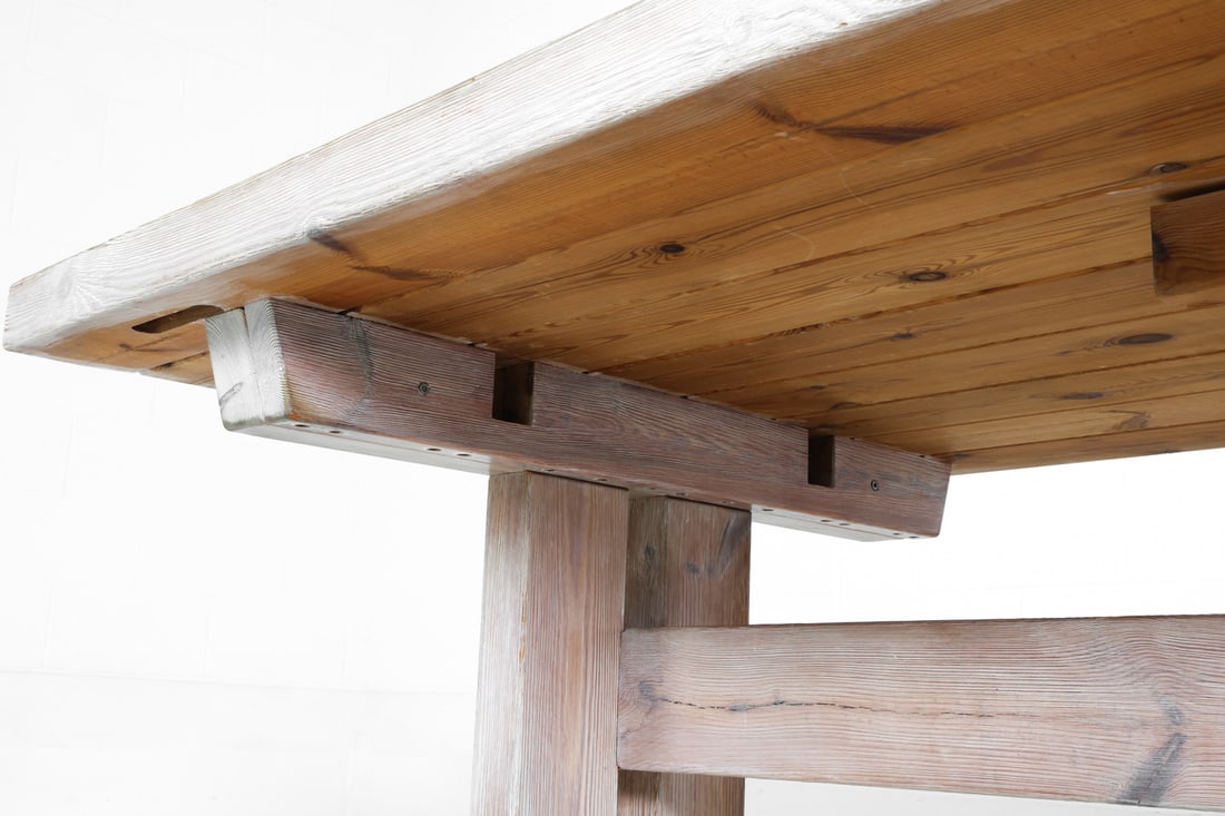 SCANDINAVIAN PINE DROP LEAF DINING TABLE - 11