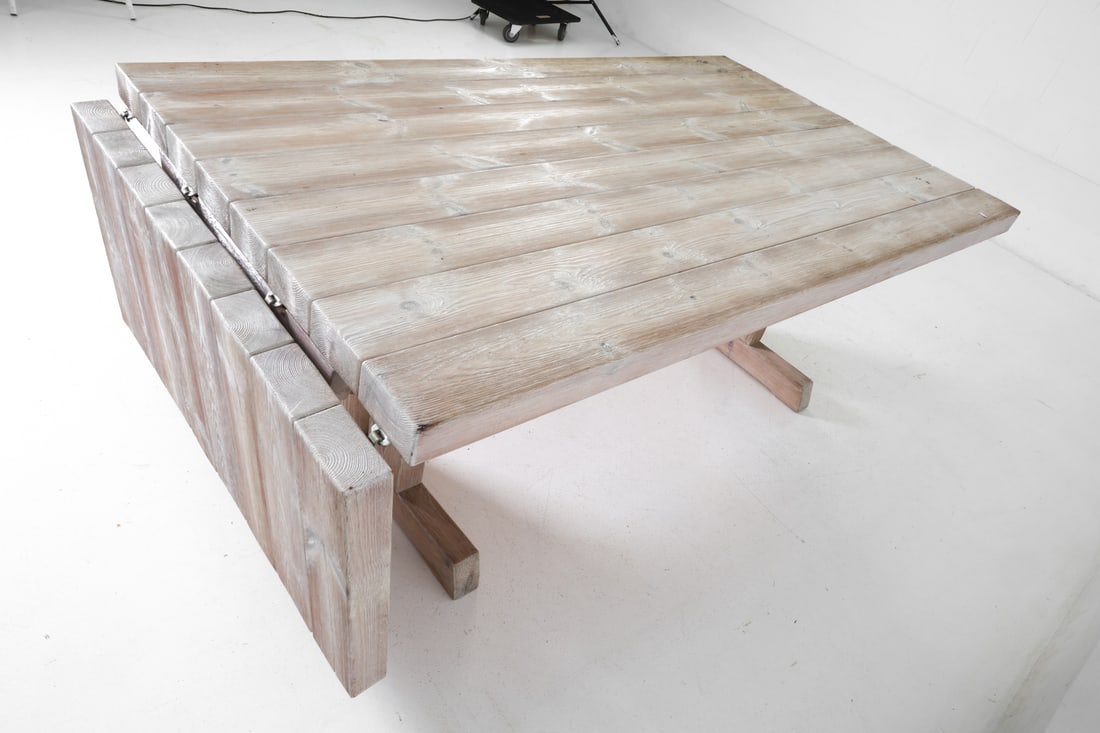 SCANDINAVIAN PINE DROP LEAF DINING TABLE - 13
