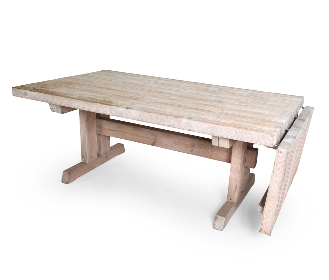 SCANDINAVIAN PINE DROP LEAF DINING TABLE - 2